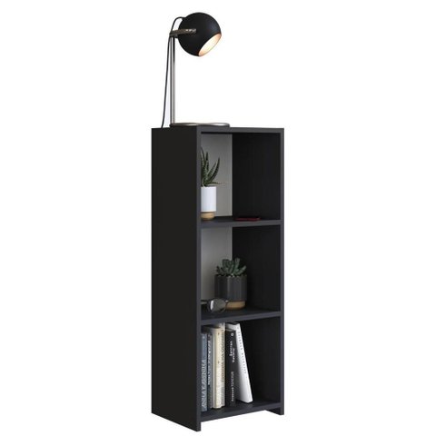 Estante para Livros Multiuso Organizadora Baixa 33cm Funcionale Mo030 Art In Móveis - Preto