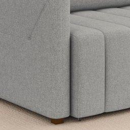 Sofá Retrátil Cama Alice 2,20m - 3 Lug. Encosto Deslizante Larbelle Móveis - Veludo - 5