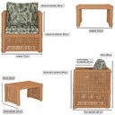 Ver imagem 2 de Mesa Centro e 2 Poltronas Madri Corda Náutica Estofado 5 Trama Original