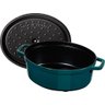 Caçarola Oval 31cm em Ferro Fundido La Mer Staub Turquesa - 4