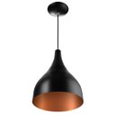 Ver imagem 2 de Kit 3 Pendente Milão Pequena Preto/Cobre Sala Cozinha Quarto