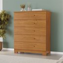 Ver imagem 1 de Cômoda para Quarto 5 Gavetas 82cm Cristina Marrom/Cinamomo