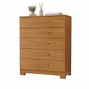 Ver imagem 2 de Cômoda para Quarto 5 Gavetas 82cm Cristina Marrom/Cinamomo