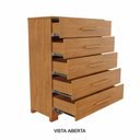 Ver imagem 5 de Cômoda para Quarto 5 Gavetas 82cm Cristina Marrom/Cinamomo