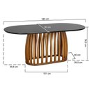 Ver imagem 3 de Conjunto de Mesa e Cadeiras Armonia + Organik 6 Lugares Tampo MDF Corano Marrom Mescla 180cm