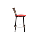 Ver imagem 4 de Kit 2 Banquinhos Baixo Cozinha Americana de Fibra Sintetica:capuccino/vermelho