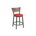 Ver imagem 3 de Kit 2 Banquinhos Baixo Cozinha Americana de Fibra Sintetica:capuccino/vermelho