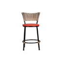 Ver imagem 2 de Kit 2 Banquinhos Baixo Cozinha Americana de Fibra Sintetica:capuccino/vermelho