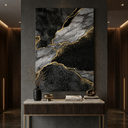 Ver imagem 2 de Quadro Decoração Sala Paisagem Abstrato Clean em Tecido Canvas 90x130