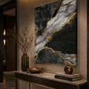 Ver imagem 3 de Quadro Decoração Sala Paisagem Abstrato Clean em Tecido Canvas 90x130