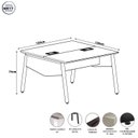 Ver imagem 3 de Plataforma de Trabalho para 2 Pessoas com Caixa de Tomadas 120cm Industrial Executive Louro Preto Marrom