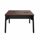 Ver imagem 5 de Plataforma de Trabalho para 2 Pessoas com Caixa de Tomadas 120cm Industrial Executive Louro Preto Marrom
