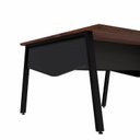 Ver imagem 6 de Plataforma de Trabalho para 2 Pessoas com Caixa de Tomadas 120cm Industrial Executive Louro Preto Marrom