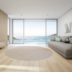 Tapete Sisal Ce Redondo Liso 150cm Apaeb