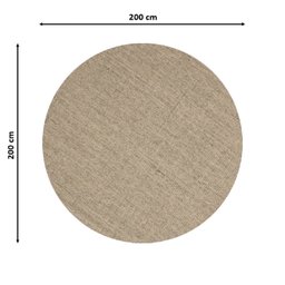 Tapete Sisal Redondo Liso 200cm Apaeb - 3