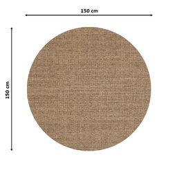 Tapete Sisal Ck Redondo Liso 150cm Apaeb - 5