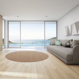 Tapete Sisal Ck Redondo Liso 200cm Apaeb - 1