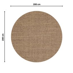 Tapete Sisal Ck Redondo Liso 200cm Apaeb - 4