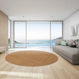 Tapete Sisal Cl Redondo Liso 150cm Apaeb - 1