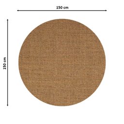 Tapete Sisal Cl Redondo Liso 150cm Apaeb - 5