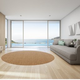 Tapete Sisal Cl Redondo Liso 200cm Apaeb - 1