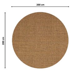 Tapete Sisal Cl Redondo Liso 200cm Apaeb - 4