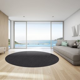Tapete Sisal Cx Redondo Liso 150cm Apaeb - 1