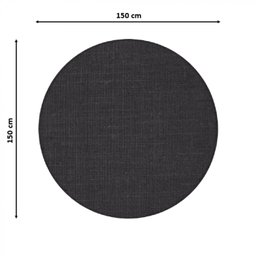 Tapete Sisal Cx Redondo Liso 150cm Apaeb - 3