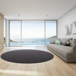 Tapete Sisal Cx Redondo Liso 200cm Apaeb - 1
