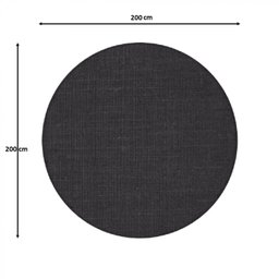 Tapete Sisal Cx Redondo Liso 200cm Apaeb - 4