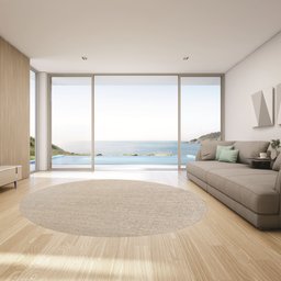 Tapete Sisal Redondo Liso 150cm Apaeb - 1
