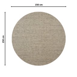 Tapete Sisal Redondo Liso 150cm Apaeb - 4