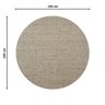 Tapete Sisal Redondo Liso 150cm Apaeb - 5