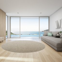 Tapete Sisal Redondo Liso 200cm Apaeb - 1