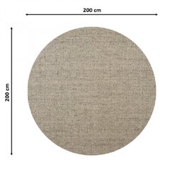 Tapete Sisal Redondo Liso 200cm Apaeb - 4