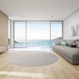 Tapete Sisal Mhd Redondo Liso 150cm Apaeb - 1