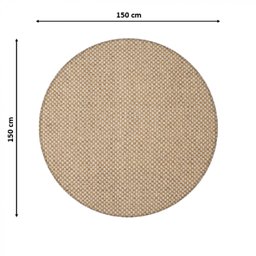 Tapete Sisal Mhd Redondo Liso 150cm Apaeb - 5