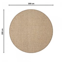 Tapete Sisal Mhd Redondo Liso 200cm Apaeb - 4