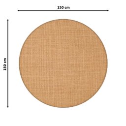 Tapete Sisal Cb Redondo Liso 150cm Apaeb - 3
