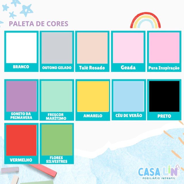 Conjunto de Mesa Redonda Baú com  2 Cadeiras Infantil Borboleta- MDf - 4