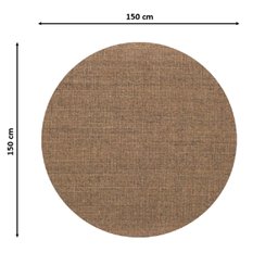 Tapete Sisal Cd Redondo Liso 150cm Apaeb - 4
