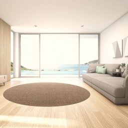 Tapete Sisal Cd Redondo Liso 200cm Apaeb - 1