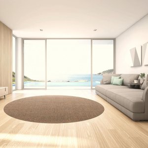 Tapete Sisal Cd Redondo Liso 200cm Apaeb