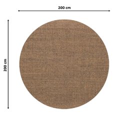Tapete Sisal Cd Redondo Liso 200cm Apaeb - 3