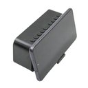 Ver imagem 2 de Relogio Despertador Digital Caixa de Som Bluetooth Radio Espelhado Usb Led G10 Preto