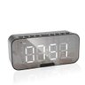 Relogio Despertador Digital Caixa de Som Bluetooth Radio Espelhado Usb Led G10 Preto - 4