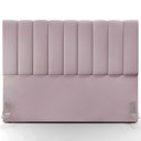 Ver imagem 2 de Kit Cabeceira Cama Box Casal King 195cm com Calçadeira Baú Dália W01 Suede Rosê - Lyam Lyam Decor