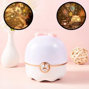 Luminária De Mesa Projetor Abajur Infantil Luzes Desenhos