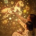 Ver imagem 7 de Luminária De Mesa Projetor Abajur Infantil Luzes Desenhos