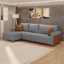 Ver imagem 1 de Sofá Linving com Chaise Confort 318cm 4 Lugares Novo Horizonte